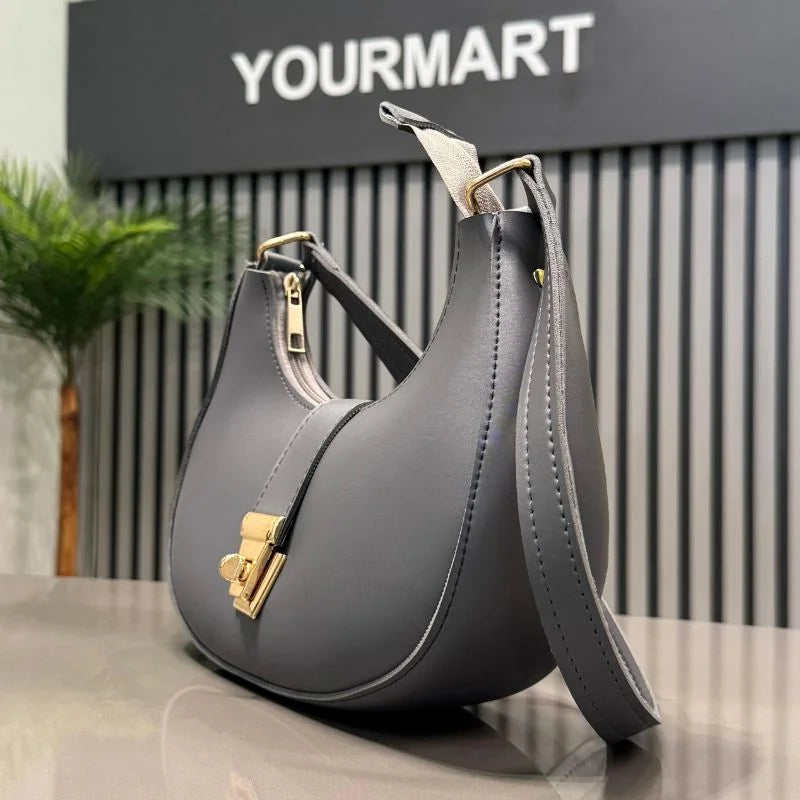 Dark Gray Elegant Handbag for Women
