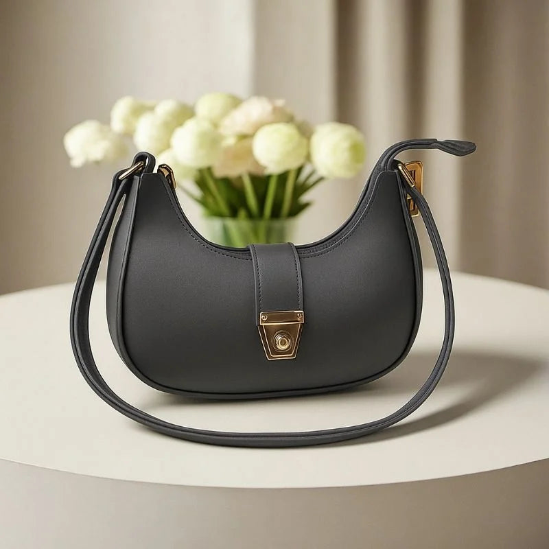 Dark Gray Elegant Handbag for Women