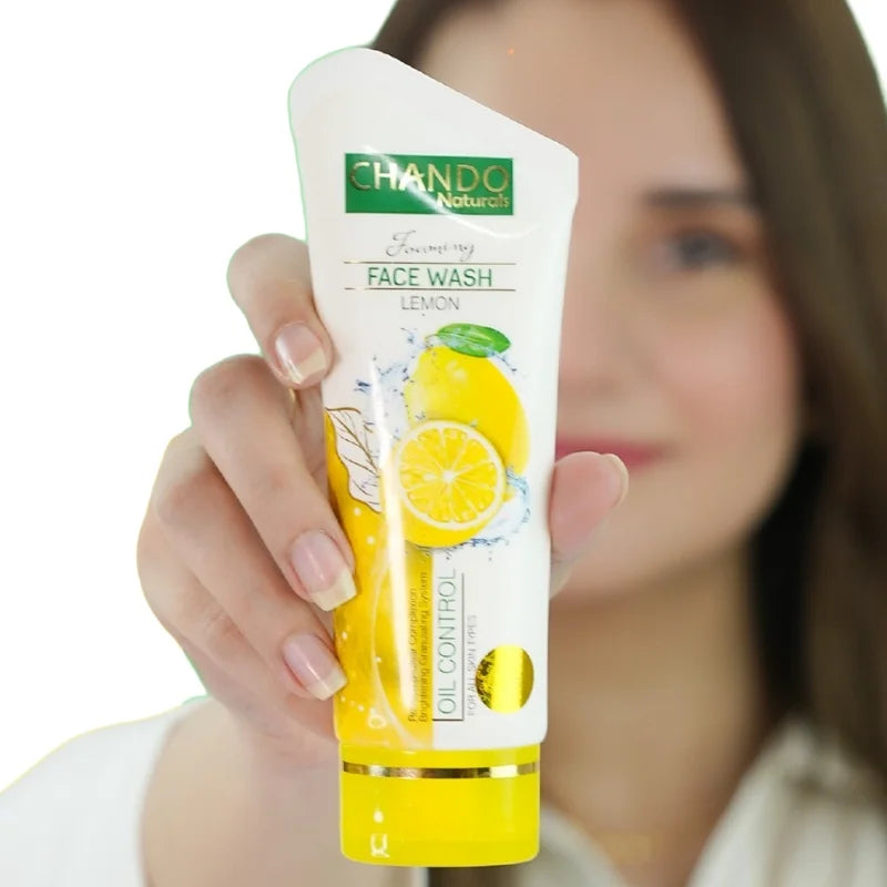 Chando Naturals Lemon Oil Control Face Wash 100ml Gentle Cleanser for Oily and Combination Skin