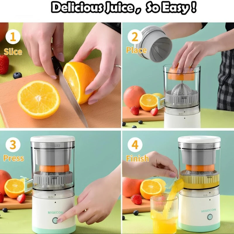 USB Rechargeable Hands-Free Fruit Extractor for Fresh Juice Anywhere