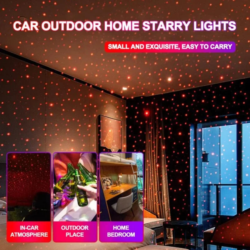 Starry Laser Projector Night Light for Home & Car
