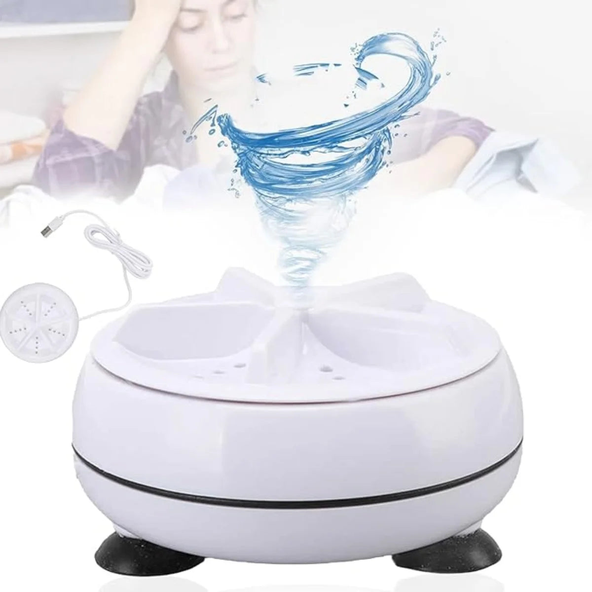 Ultrasonic Travel Washing Machine for Socks, Underwear & Dishes