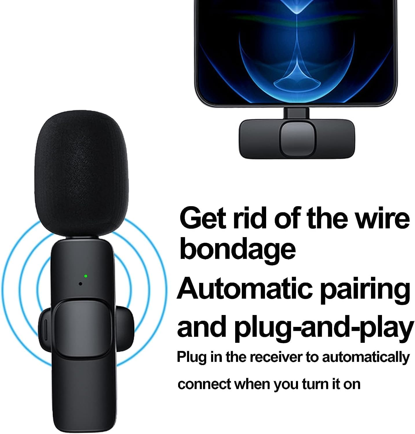 Plug & Play USB Type-C  Mic with Auto Sync & Noise Reduction