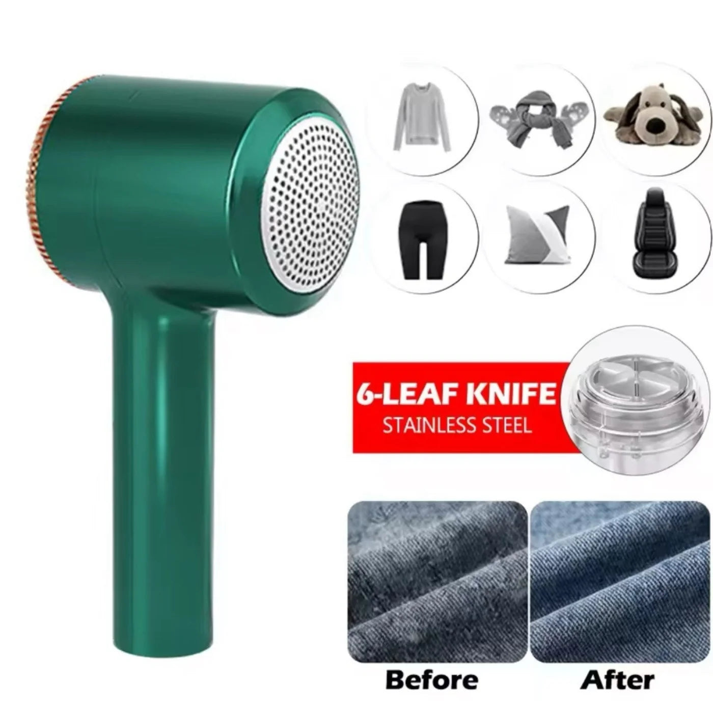 Rechargeable Anti-Pilling Fabric Shaver for Clothes & Sweaters