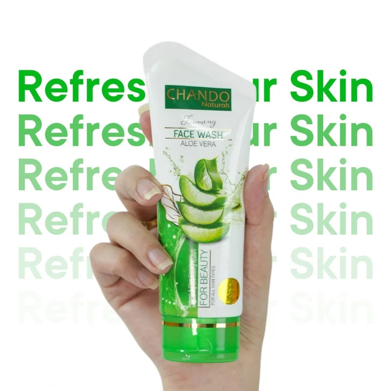 Chando Naturals Aloe Vera Beauty Face Wash 100ml Gentle Hydrating Cleanser for Sensitive Skin