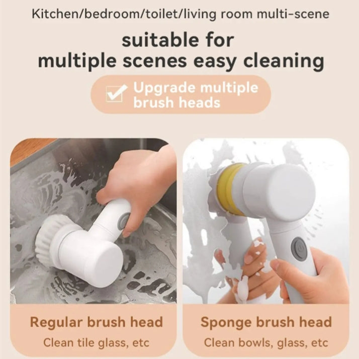 Heads Kitchen Dishwashing Sponge Electric Cleaning BrushLow