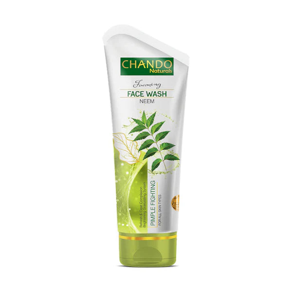 Chando Naturals Neem Pimple Fighting Face Wash 100ml Daily Cleanser for Oily and Acne-Prone Skin