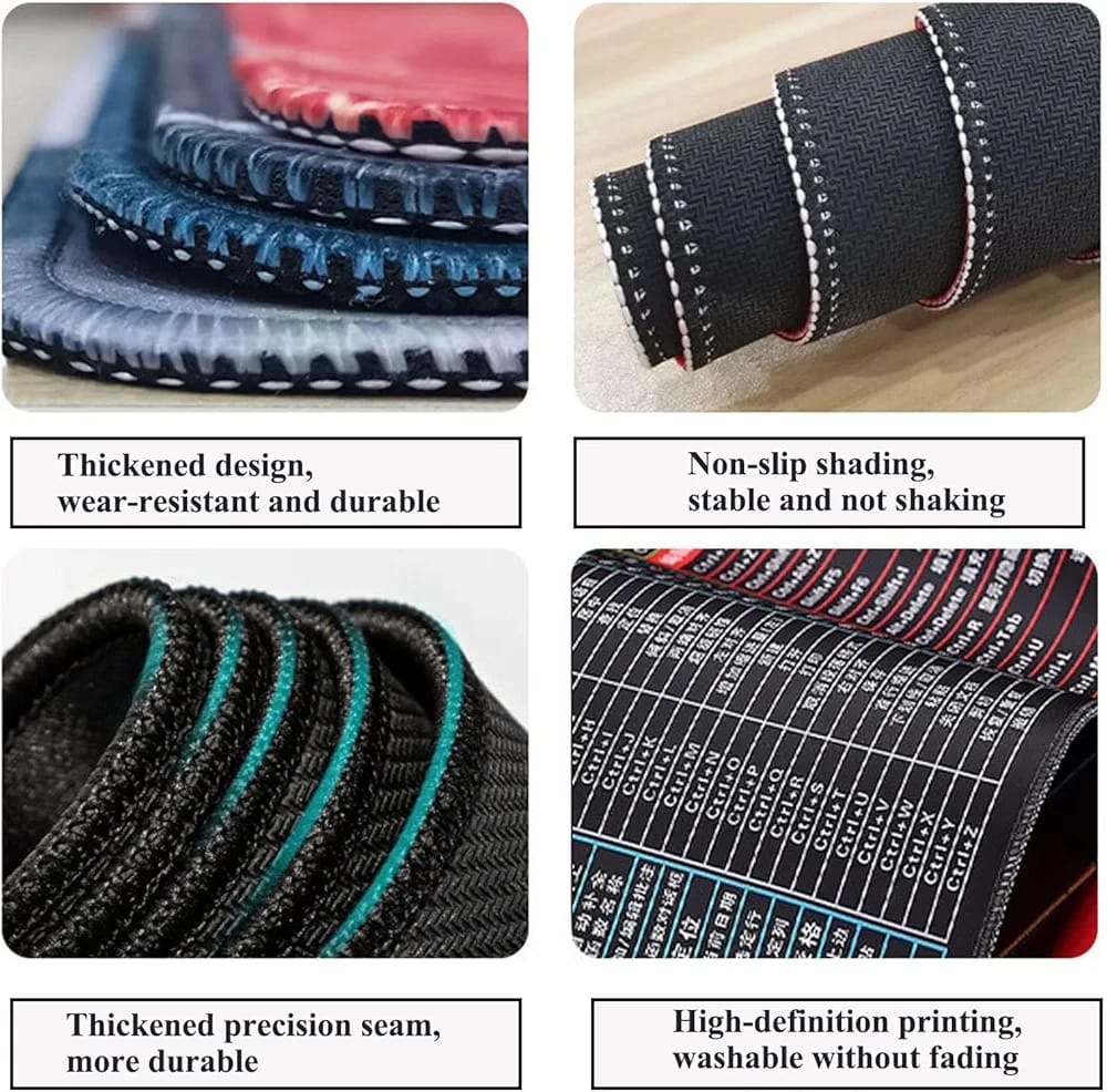 Extended Non-Slip Office Table Mat for Work Study Gaming