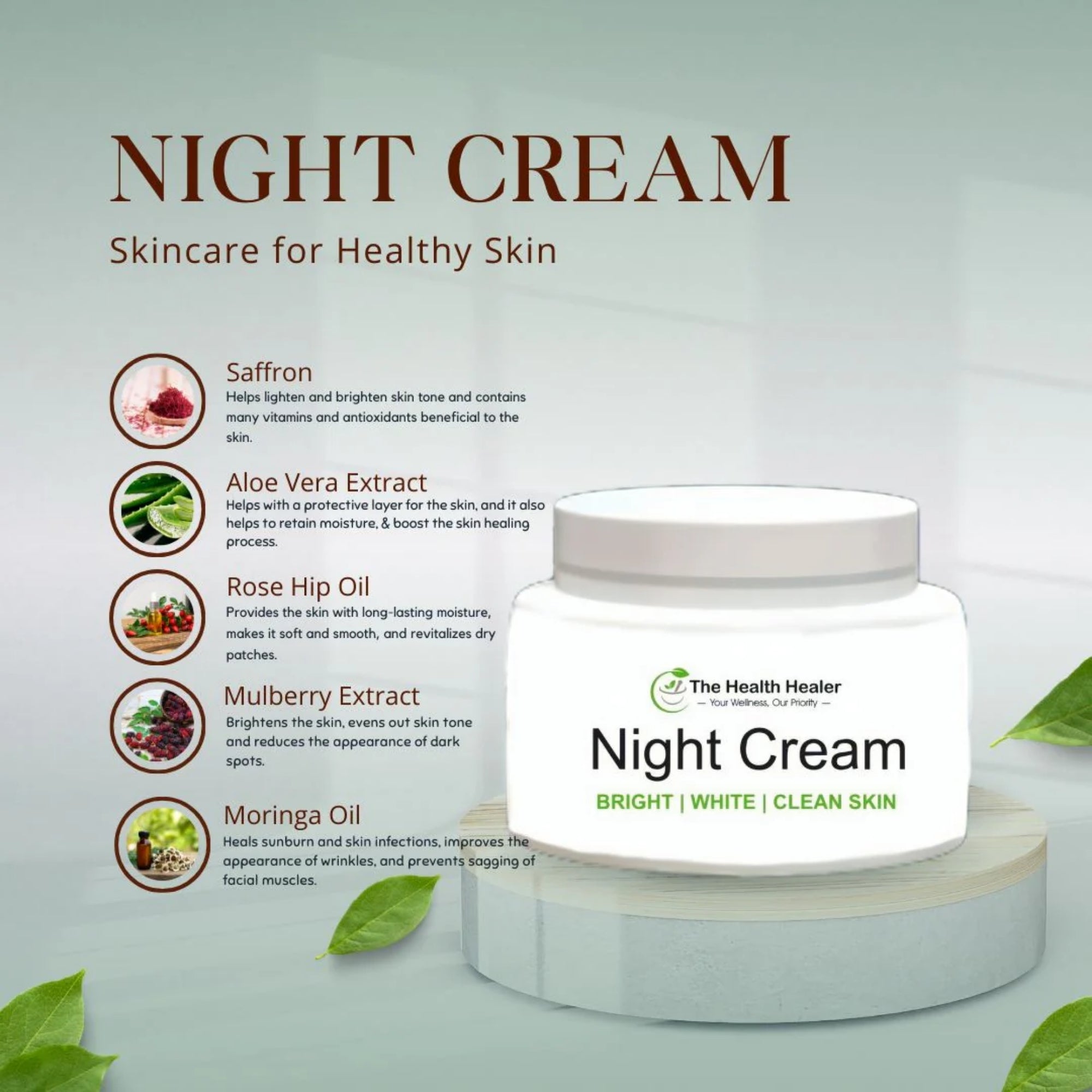 Face Wash, Scrub & Night Cream Set