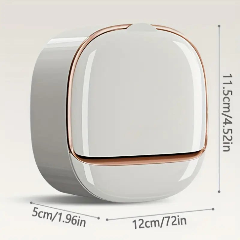 Self-Adhesive Wall-Mounted Luxury Soap Holder with Lid and Drainage Tray